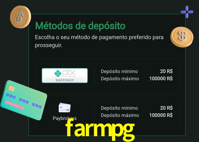 O cassino farmpg oferece uma grande variedade de métodos de pagamento